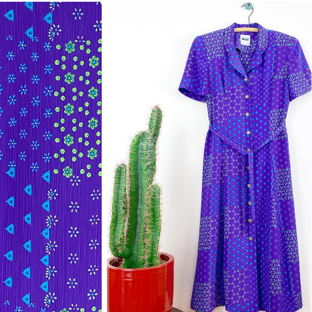 ❌SOLD❌VTG 90s Leslie Faye Floral Patchwork Maxi Dress